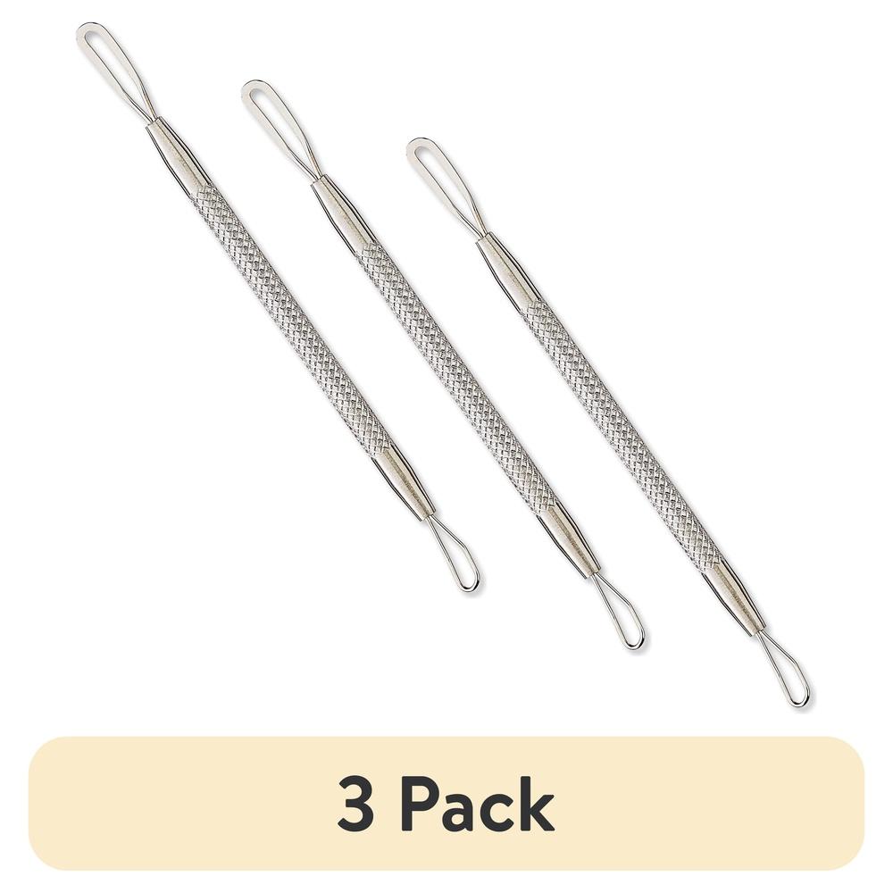

3 Pack Stainless Steel Blemish Tool Acne Remover Dual-Ended Blackhead Whitehead Extractor Textured Grip Safe Effective Acne Care United States