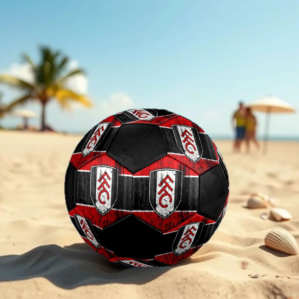 Fulham FC Size 5 Soccer Ball, Machine-Stitched PVC, Durable & High Bounce, All Ages Fit, Fan Merchandise, Matches & Outdoor Use.
