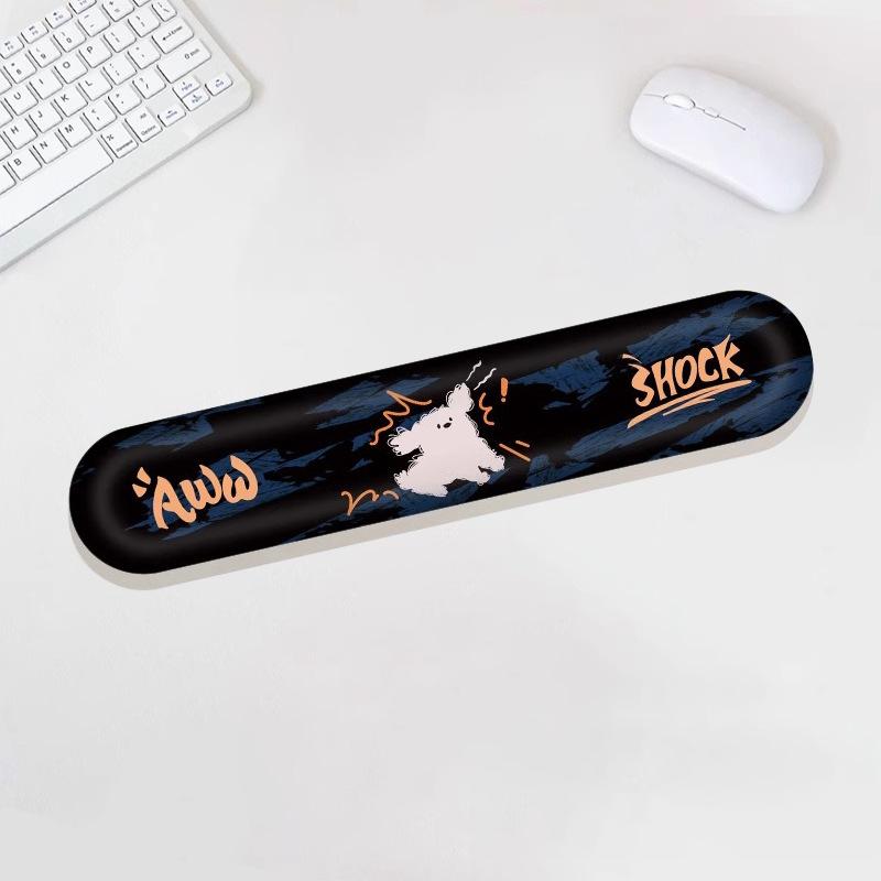 Shock Puppy Wrist Rest Set, Ergonomic Gel Support Mouse Pad & Keyboard Rest, Unisex Gaming Desk Supplies