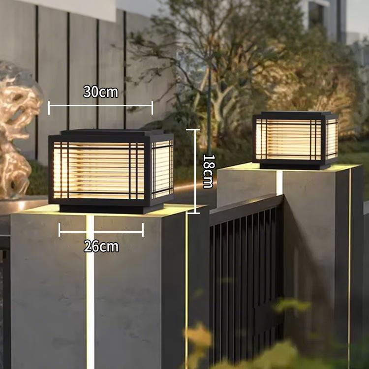 Waterproof Outdoor Post Lantern Garden Floor Fence Household Solar Column Lamp Led Pillar Lights 220 V Pier Mounted Post Light