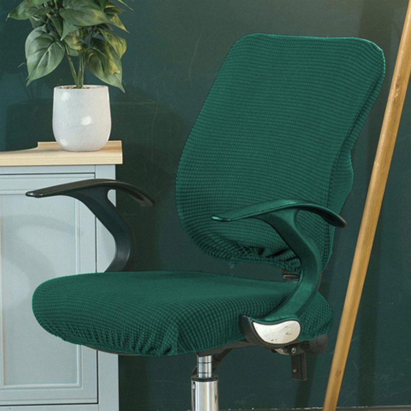 2PCS/Set Seat Cover Dust-Proof Backrest Cover Universal Rotating Chair Removable Elastic Office Chair Cover Split