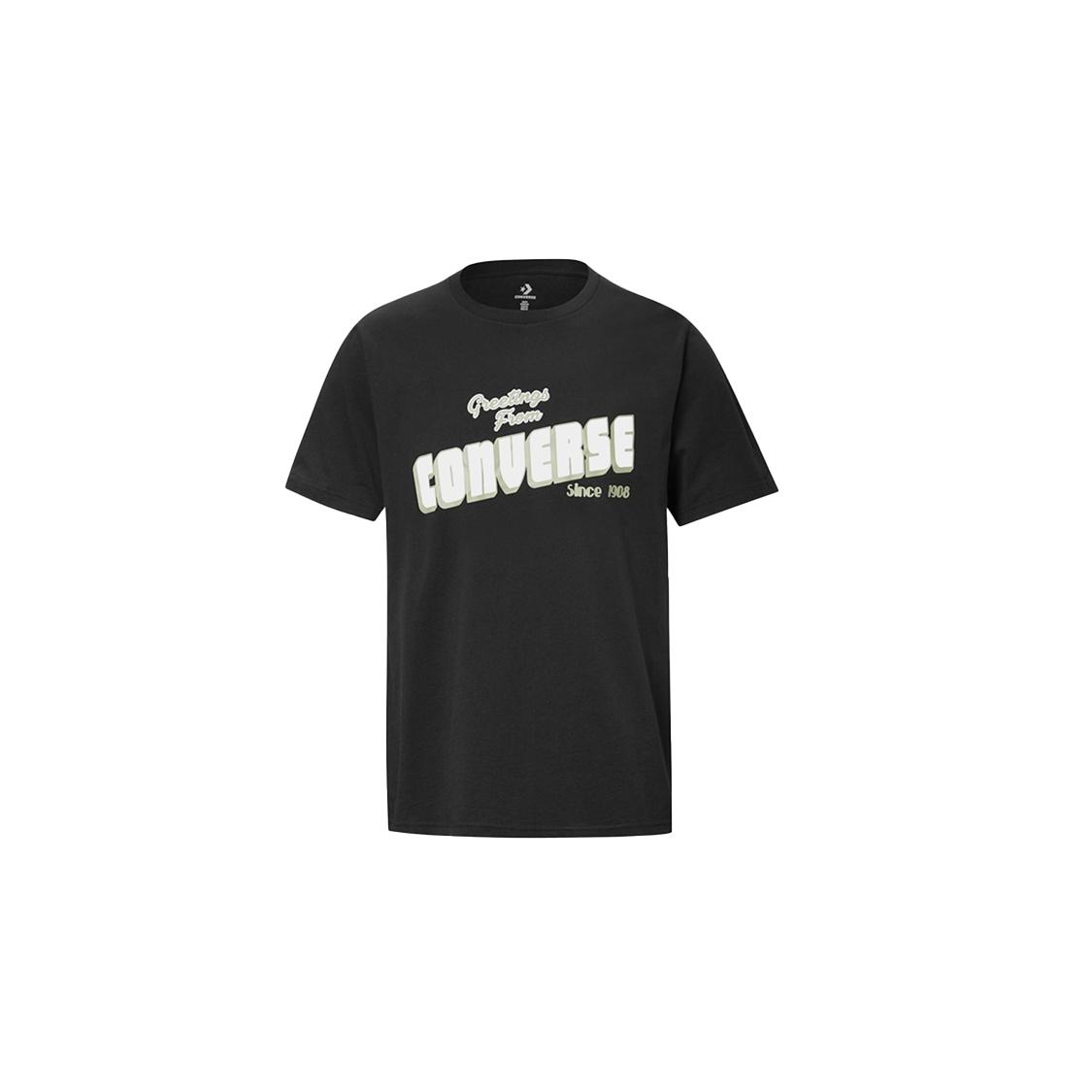 Men s Converse Loose Alphabet Printing Short Sleeve Casual Black 10019604-A02 M