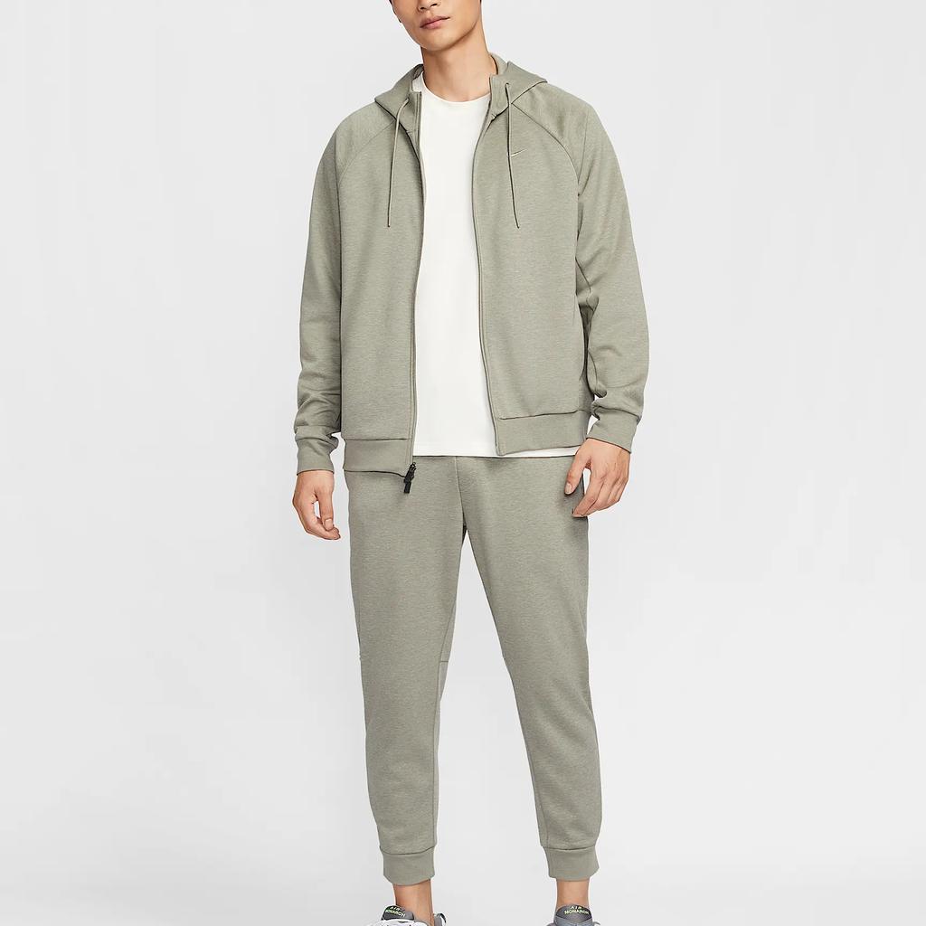 Nike Solid Color Hooded Zipper Cardigan Long Sleeve Jacket Spliced Vintage Sweatshirt Men jackets Light-Army-Green FZ0968320