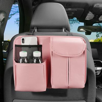 Rücksitz-Aufbewahrungsorganizer-Tasche Universal PU-Leder Multifunktions-Aufbewahrungsbox Verstauen Aufräumen Tasche Reisezubehör