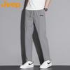 JEEP Men's Summer Ice Silk Straight-Leg Outdoor Pants