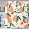 Frucht Duschvorhang Aquarell Orange Pfirsich Zitrone Erdbeere Orange Papaya Niedlich Bunt Badezimmer Dekorativ Duschvorhänge