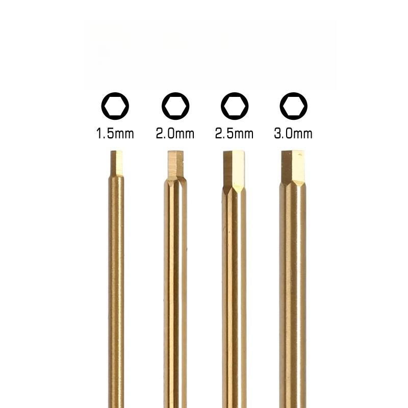 1 stücke 4 In 1 Hexagon Kopf Schraube Fahrer Hex Schraubendreher Tool Set Kit Für RC Auto Crawler Hubschrauber 1,5 2,0 2,5 3,0 Mm SCX10 TRX4