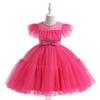 Girls Princess Tulle Dress Kids Formal Gown Piano Performance Pageant Party