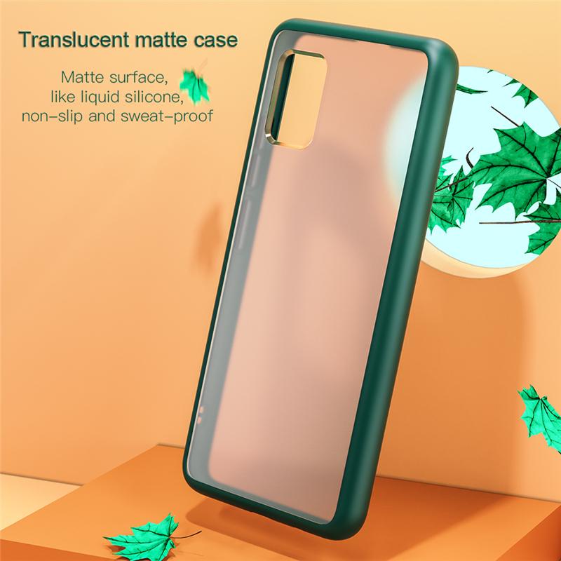 For Xiaomi Redmi Note 9S 9 Pro Max Case Fashion Matte Contrast Color Phone Cases For Redmi 9 9A 9C Note9 Transparent Hard PC Protective Back Cover