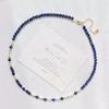 Herbst und Winter Retro-Stil Hochwertige Natürliche Lapislazuli Schlüsselbeinkette Halskette für Damen