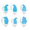 Holographic Resin Molds with Hole Christmas Gnome Pendant Silicone Mold for DIY Keychains Pendants Jewelry Resin Craft