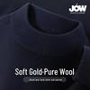 JOW Men's Thick 100% Lamb Wool Half-Turtleneck Sweater