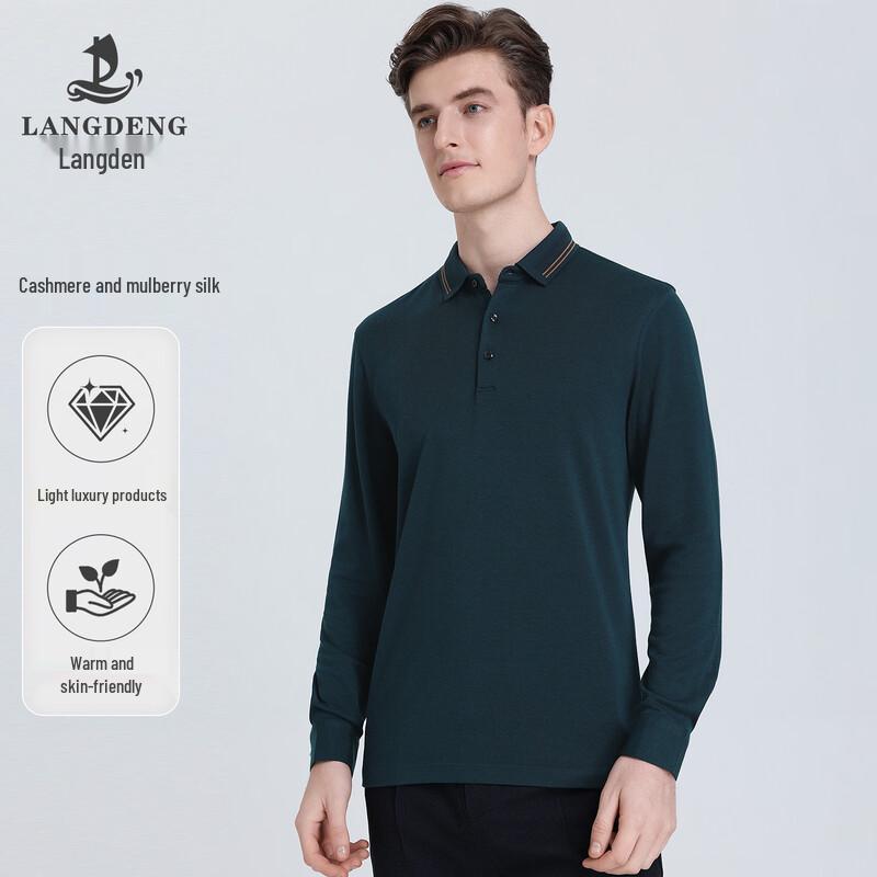 Langdeng Men s Thermal Business Casual Polo Shirt XL