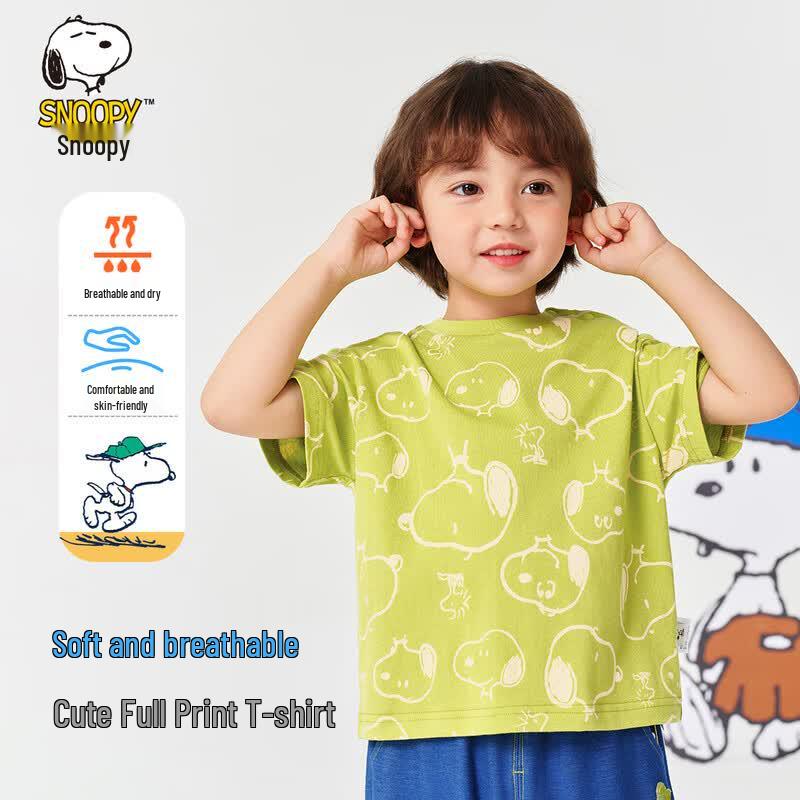 Snoopy Boys  Casual Short Sleeve T-Shirt 120