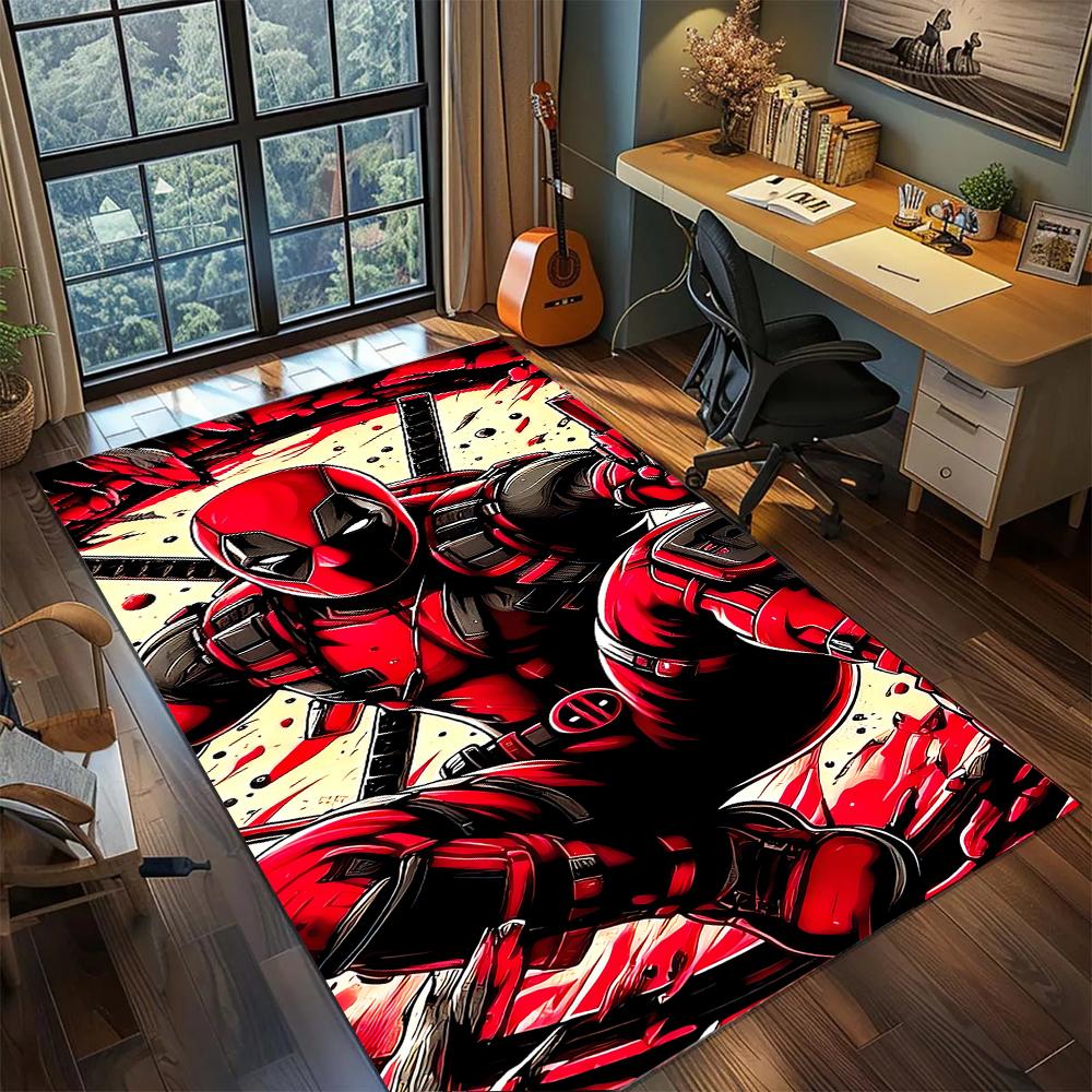 

Deadpool: Anti-Hero Cool Rug Carpet Large Area Rug Non Slip Washable Floor Mat Gamer Room Bedroom Home Decor 60x90cm