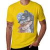 Two Wolves Under Full Moon, No Background T-Shirt Summer Top Heavyweights Mens Graphic T-shirts Hip Hop