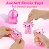 Bambini. 1 morbida pallina antistress axolotl messicano. Giocattolo sensoriale schiacciabile ed estensibile per adulti. Perfetto come bomboniera per feste.
