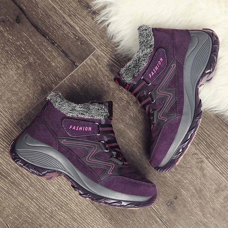 35-42 Winter Women's Large Size Snow Boots Low-top Thick Plush Outdoor Waterproof Women's Boots