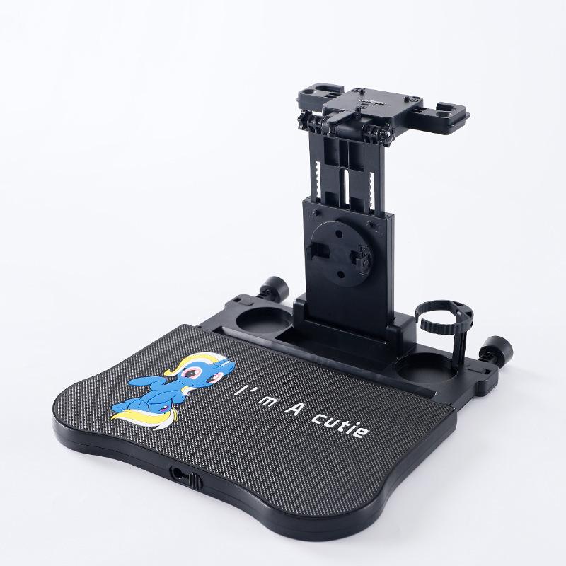 Car Travel Multifunctional Seat Back Table: Adjustable Cup Holder & Laptop Stand for Adults & Kids