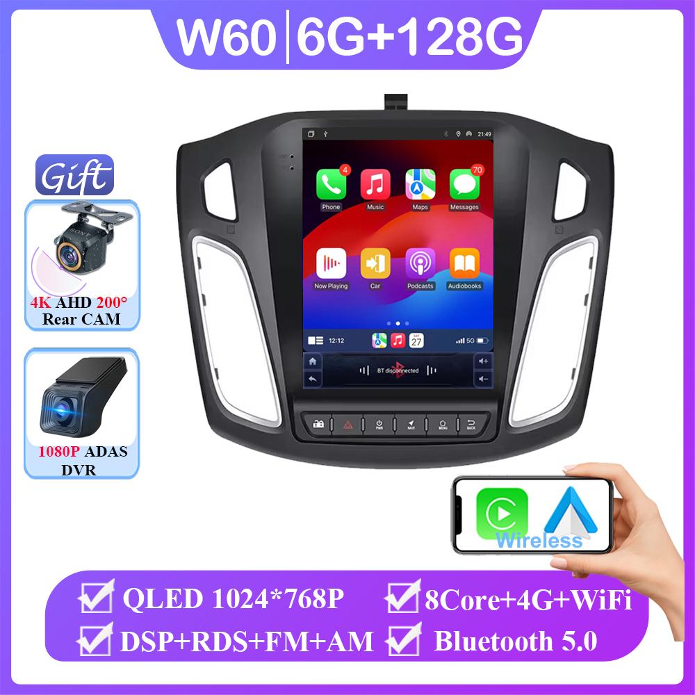 9.7 Inch screen For Ford Focus 3 Mk 3 2011-2019 Car DVD AutoRadio Carplay 4G Multimedia Player WIFIGPS Navigation NP No 2din DVD