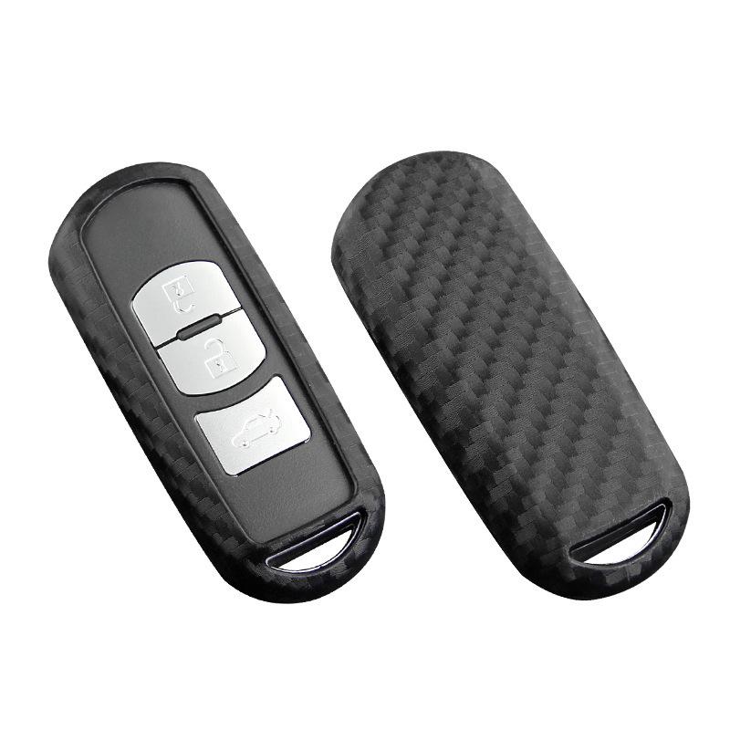 Mazda Atenza Carbon Fiber Pattern Key Case for CX-4, Axela, CX-5, CX-7, and CX-8