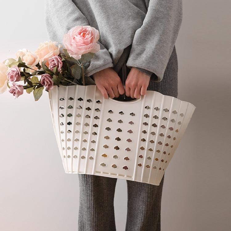 Faltbarer Aufbewahrungskorb Wäschekorb für Schmutzwäsche Tragbarer Spielzeug-Wäsche-Hohl-Organizer Multifunktionale Badezimmeraufbewahrung