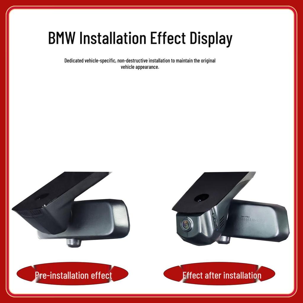 4K Dashcam for BMW 1, 3, 5, 7 Series, 320, 325, 525, 530, 730 - Original Design, No Cloth Needed.