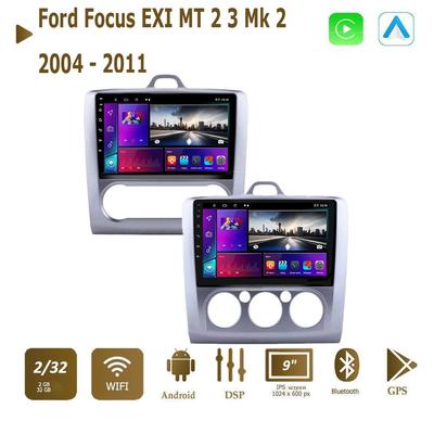 9 Inch 2 Din Car Radio For Ford Focus EXI MT 2 3 Mk 2 2004 - 2011 Multimedia Video Player Navigation Android Auto 2 Din