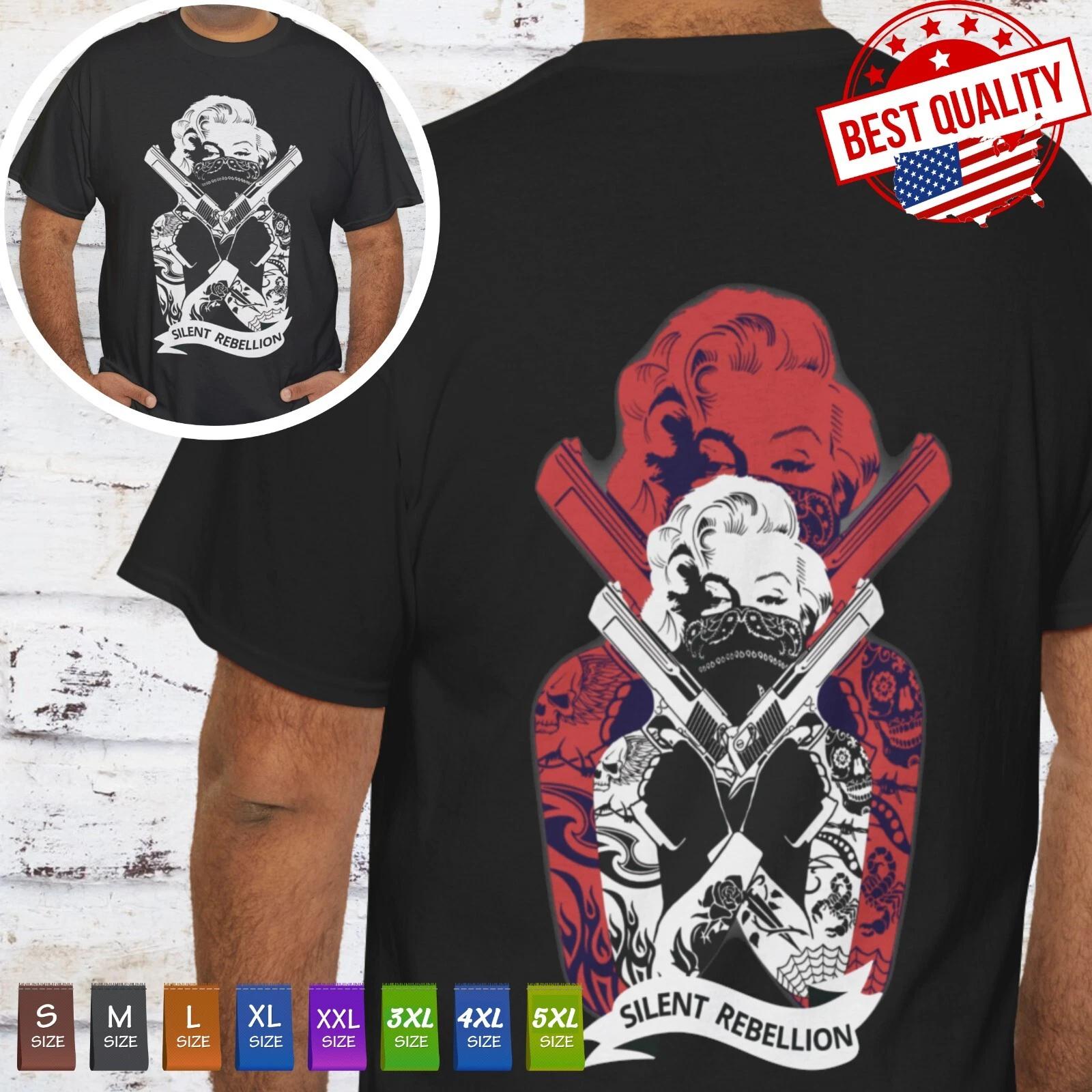 

Silent Rebellion Novelty T Shirt Old School Tattoo Art Tee Urban Streetwear S