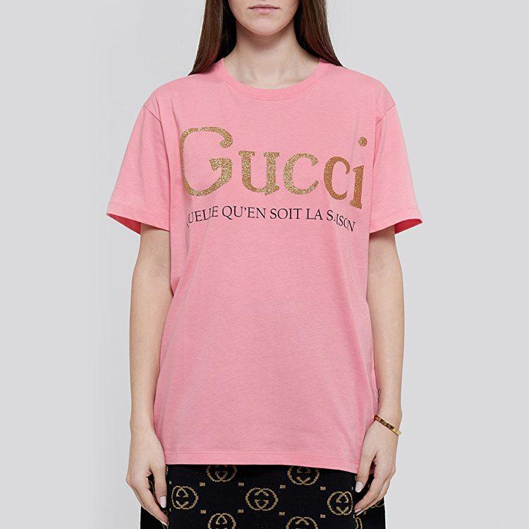 Gucci T Shirts Women's Crew Neck Moderate 615044-XJCLF-5351