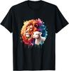 Lion and Lamb Watercolor Christian Motif T-Shirt Unisex T-Shirt