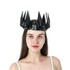 Leather Crown Mask  Fetish Head Black Cosplay Adult Halloween Masquerade Women's Costumes