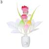 LED Flower Vase Wall Plug-in Potted Sensor Light Color Changing Night Lamp Decor