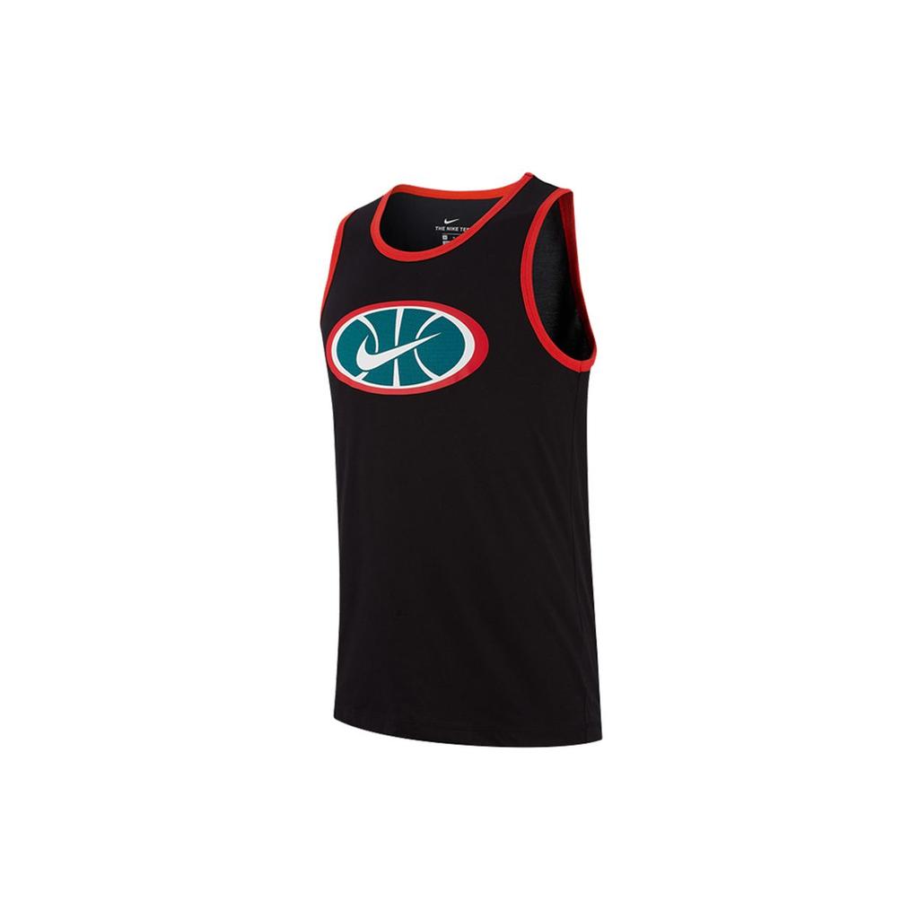 Nike Logo Print Color Block Basketball Vest Men Tops Black BQ3676-010