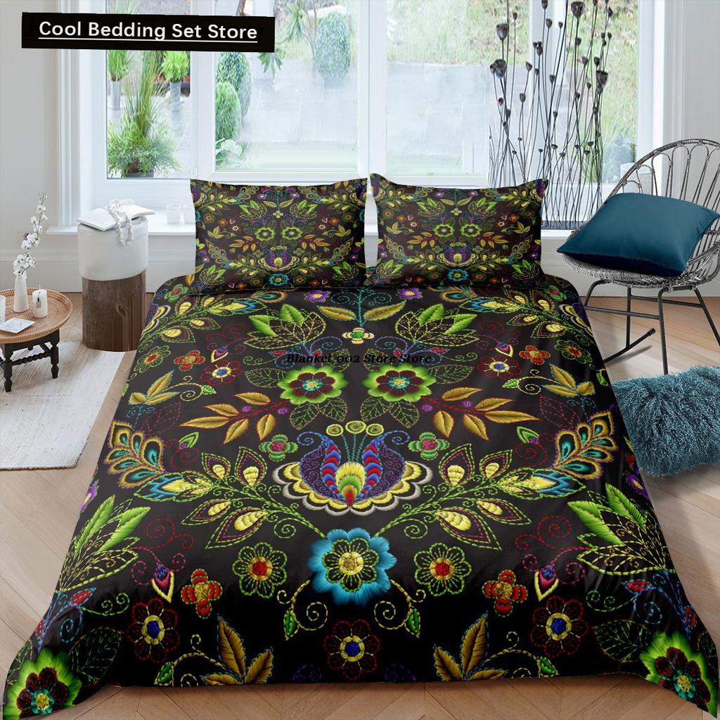 Cartoon Bird Print King Queen Duvet Cover Colorful Cute Pet Birds Bedding for Adult Fashion Animal 2/3pcs Polyester Quilt Cover