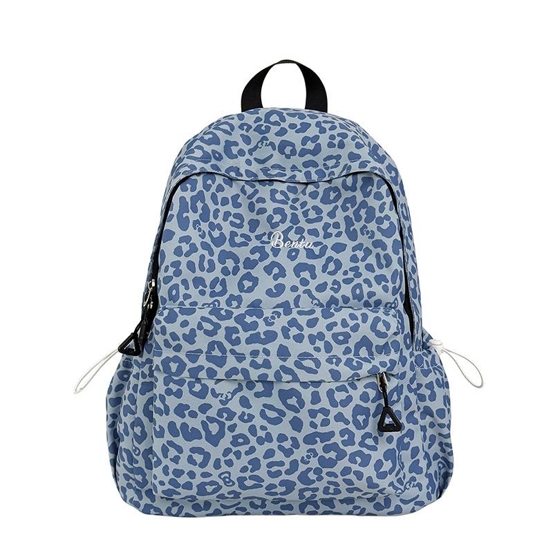Schulrucksack Koreanischer ins neuer hochwertiger Retro frischer und süßer Leopardenmuster Rucksack Mittelschüler leichter Reiserucksack