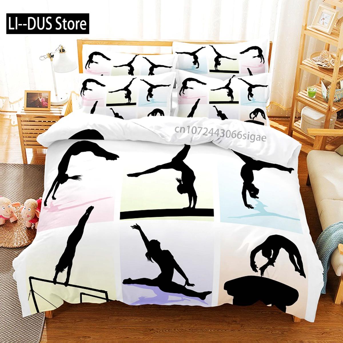 

Comforter Yoga Pattern Bedding Set 3D Bedding Digital Printing Queen Size Bedding Set Fashion Design Comforter (quilt)-EU Single(135*200cm)3pcs