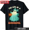 The Life of A Showghoul Retro Spooky Girls TShirt Unisex TShirt Chill Street Fashion Tops Short Sleeve Tee Gothic Hip Hop
