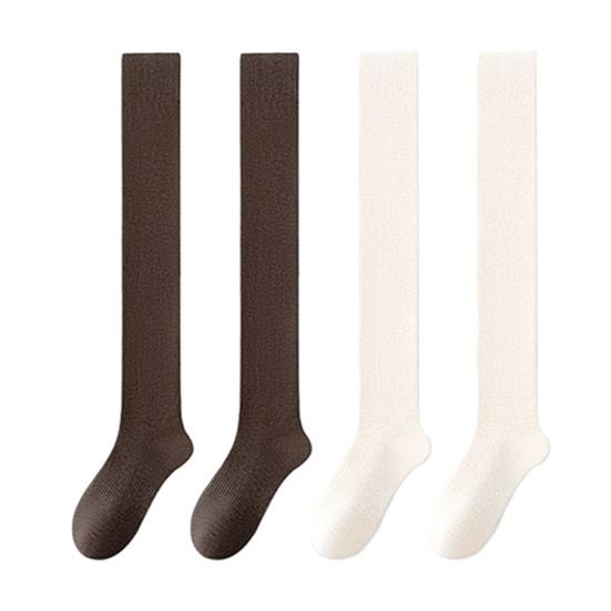 Damen Oberschenkelhohe Socken Dehnbare Gerippte Überknie-Socken Selbsterwärmende Atmungsaktive Stiefelstrümpfe für Dating Party Streetwear
