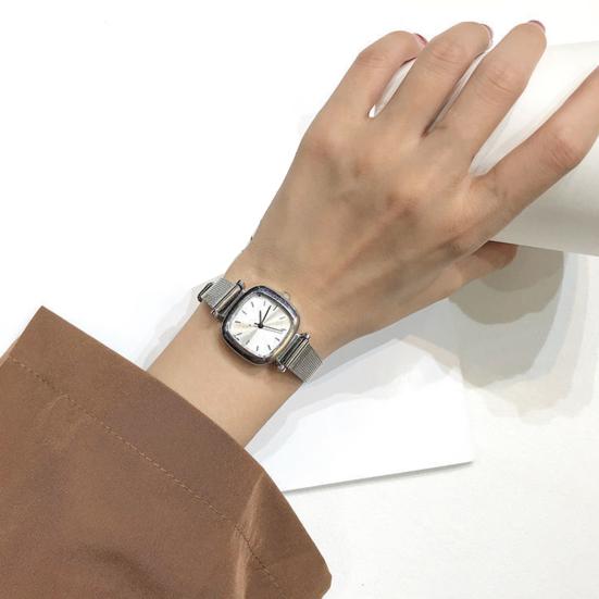 Women Dress Watch Square Dial Adjustable Steel Strap Quartz Movement Female Classic Formal Business Casual Bracelet Wristwatch Fashion Jewelry
