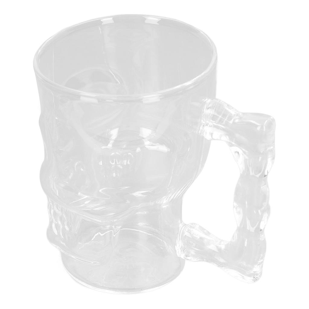 Boccale da Birra 500ml Vetro Borosilicato Alto Tazza da Birra Teschio KTV Bar Tazza da Whisky per Feste Domestiche