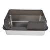 Stainless Steel Litter Box High Sides Anti Splashing Easy To Clean Enclosed Cat Litter Box for