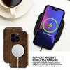 For iPhone 15 Anti-Scratch PU+TPU Matte Case Compatible with MagSafe Wallet Phone Cover
