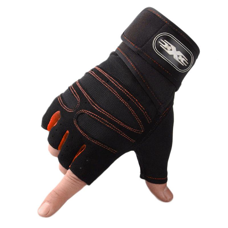 Gym Fitness Heavyweight Training Gloves Men and Women Body Building Half Finger Non-Slip Gloves Wrist Support Weightlifting Athletic