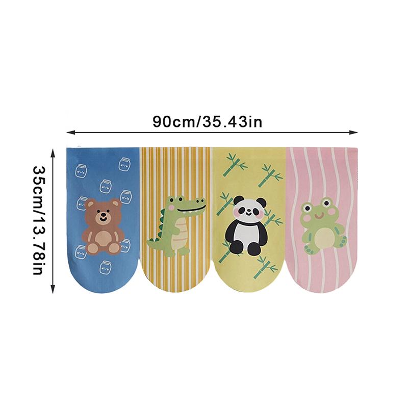 Animal Design Cartoon Door Curtain Self-Adhesive Non Perforated Home Decoration For Door , Window, Kitchen, Basement