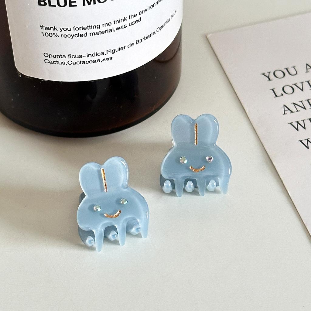 2 Stück/Set Acetat Mini Haarspange Kleine Größe Niedlich Süß Kaninchen Tier Geometrische Haarspangen Seitenklemmen Damen Haarschmuck