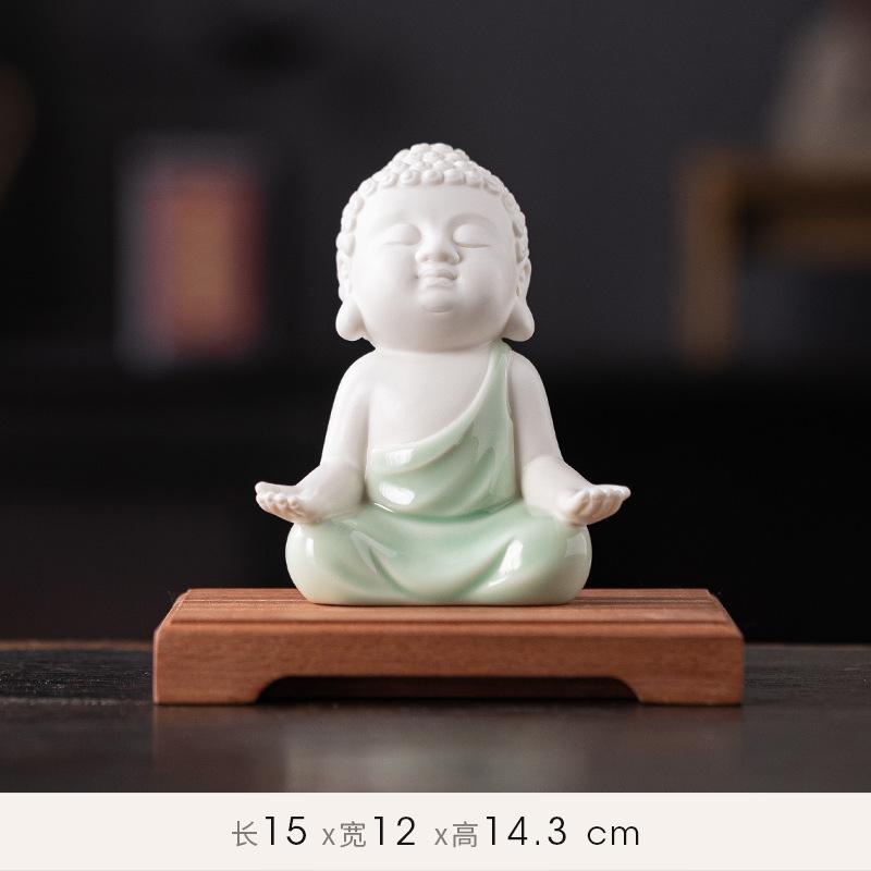 Zen Keramik Tathagata Buddha kleine Dekoration kreativer schöner Tee Buddha Teehaus Ornament Auto Haus Büro FENG SHUI Dekoration