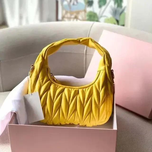 Women's Tote Leather Embossed Pleats Designer Crossbody Bag Party Trend Casual Women's Shoulder Bag