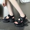Women Platform Sandals Beach Chunky Sandals Summer Wedge Platform Sandals Casual Peep Toe Soft Female Roman Beach Shoes 35-39