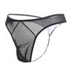 Ultra-Thin Mesh Men's Transparent Thong - Low Waist Temptation Macho Underwear T-Back